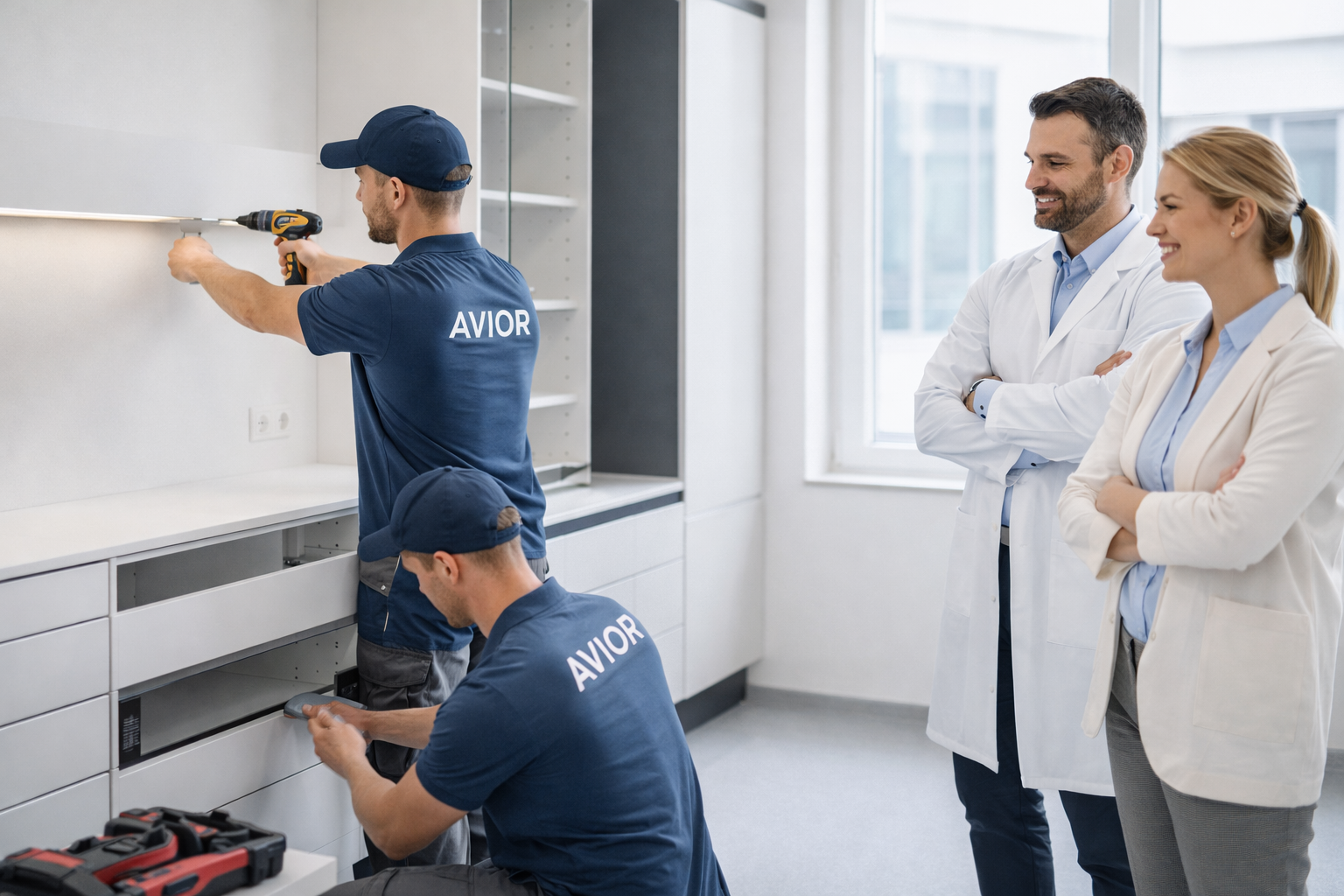 Professioneller Montageservice für Klinikschranksysteme